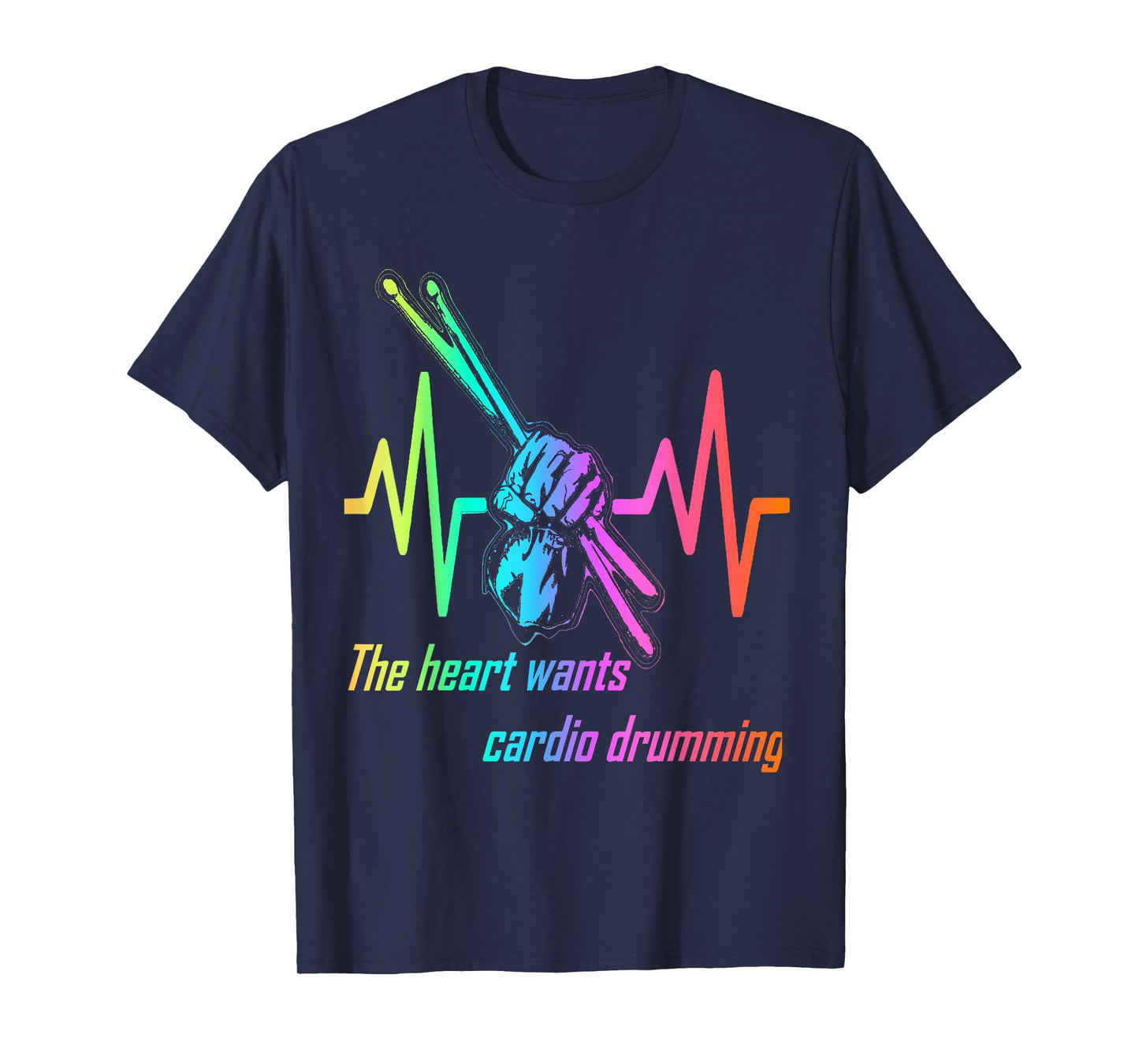 Cardio and gym shirt heart wants cardio drumming T-Shirt