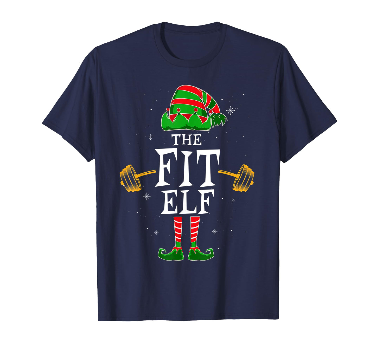 Fit Elf Group Matching Family Christmas Gym Fitness T-Shirt