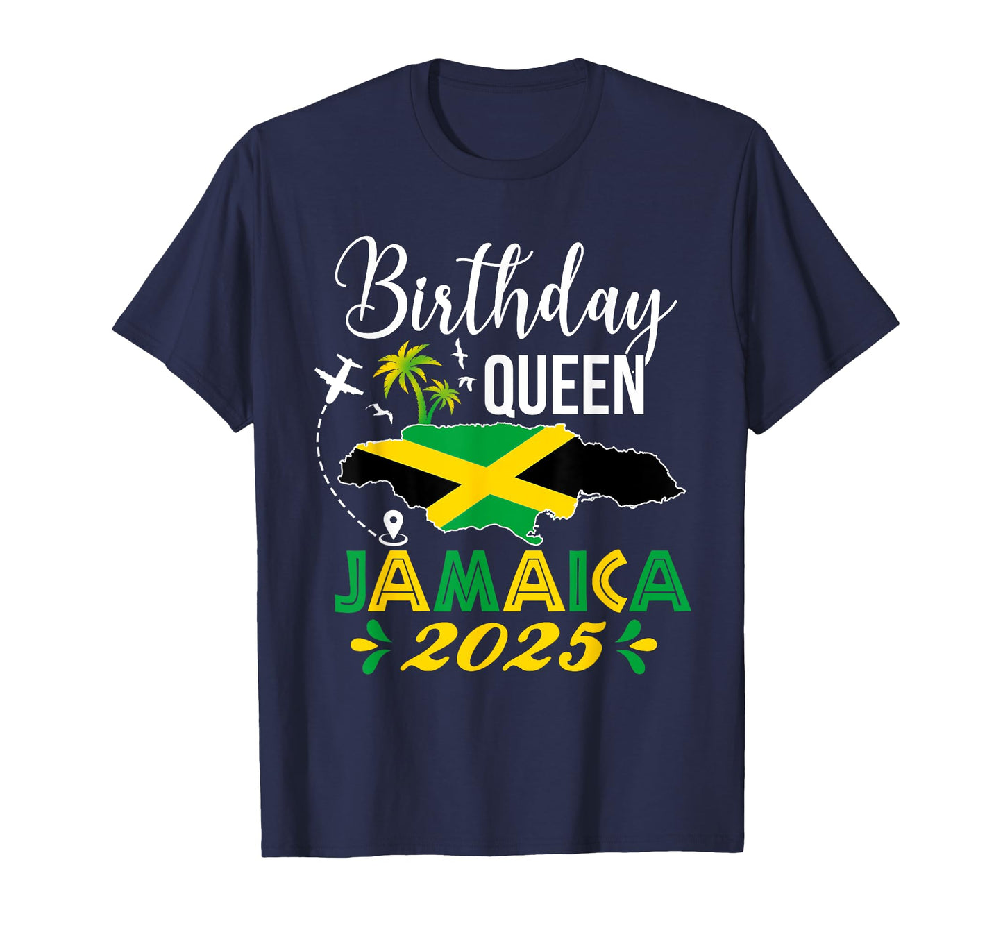 Birthday Queen Jamaica 2025 Island Trip Tropical Birthday T-Shirt
