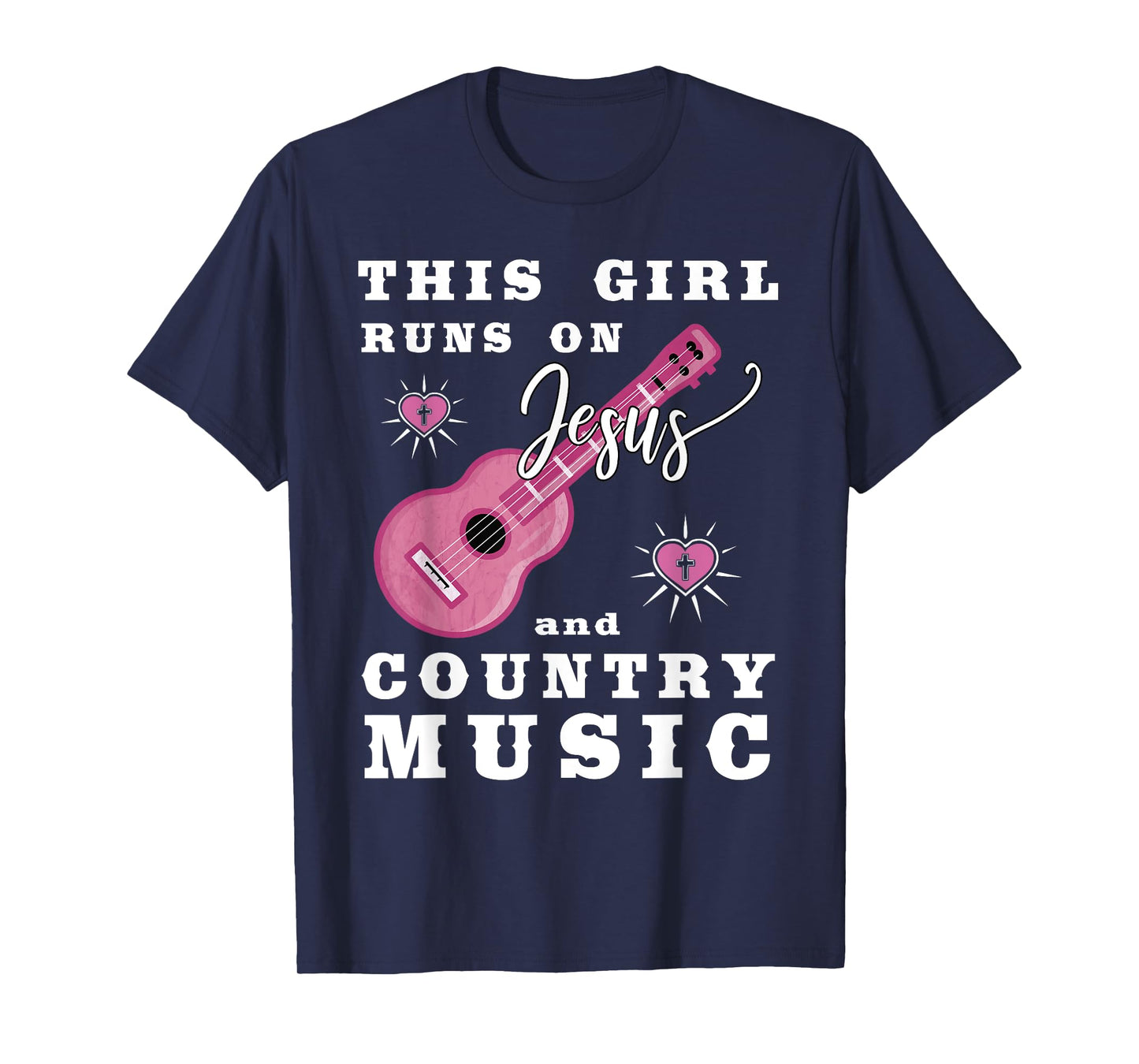 This Girl Runs On Jesus And Country Music Christian T-Shirt