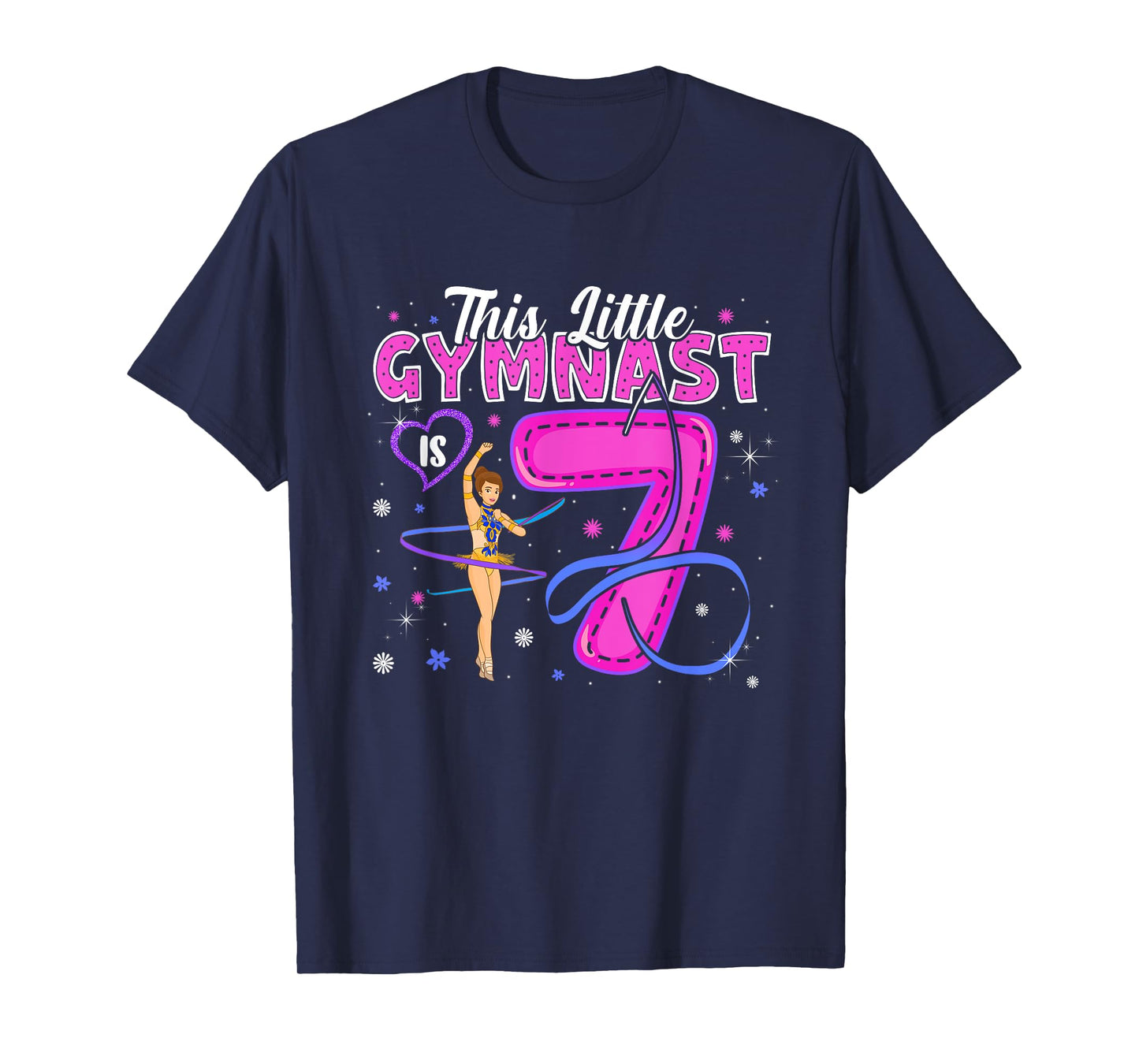 Kids 7 Year Old Gymnast 7th Birthday Tumbling Gymnastics T-Shirt