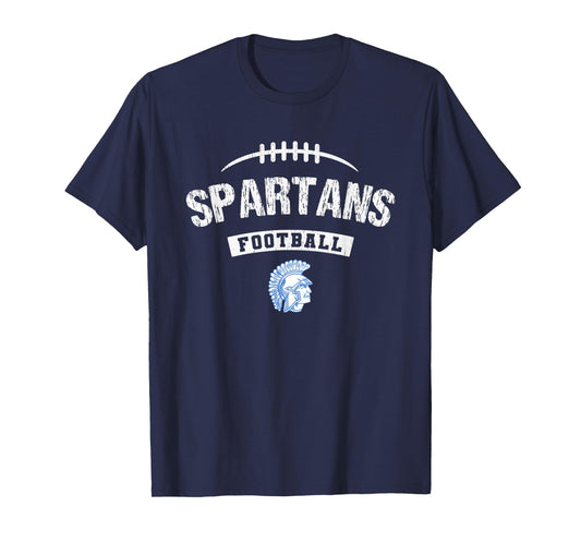 Lake Forest Spartans Logo Football Distressed HS T-Shirt