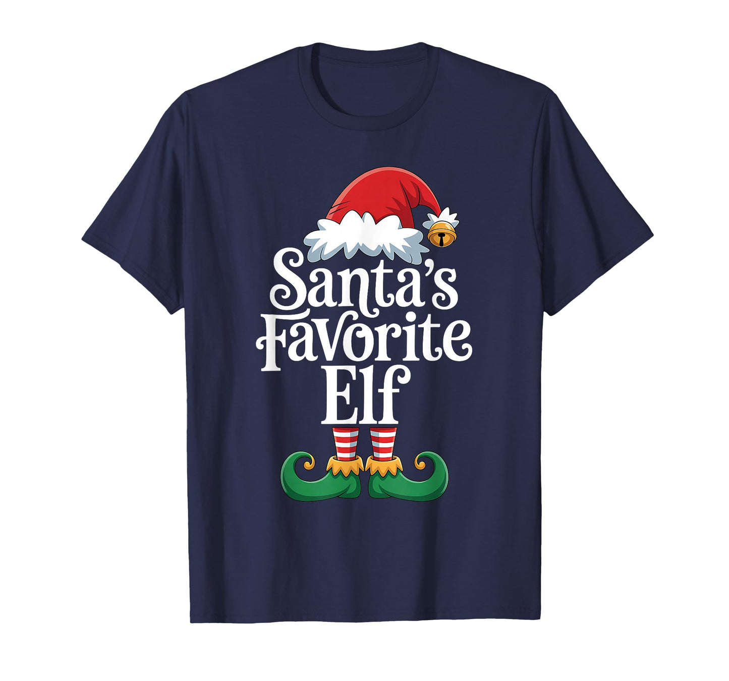Santa’s Favorite Elf Men Women Elf Matching Pajamas Xmas T-Shirt