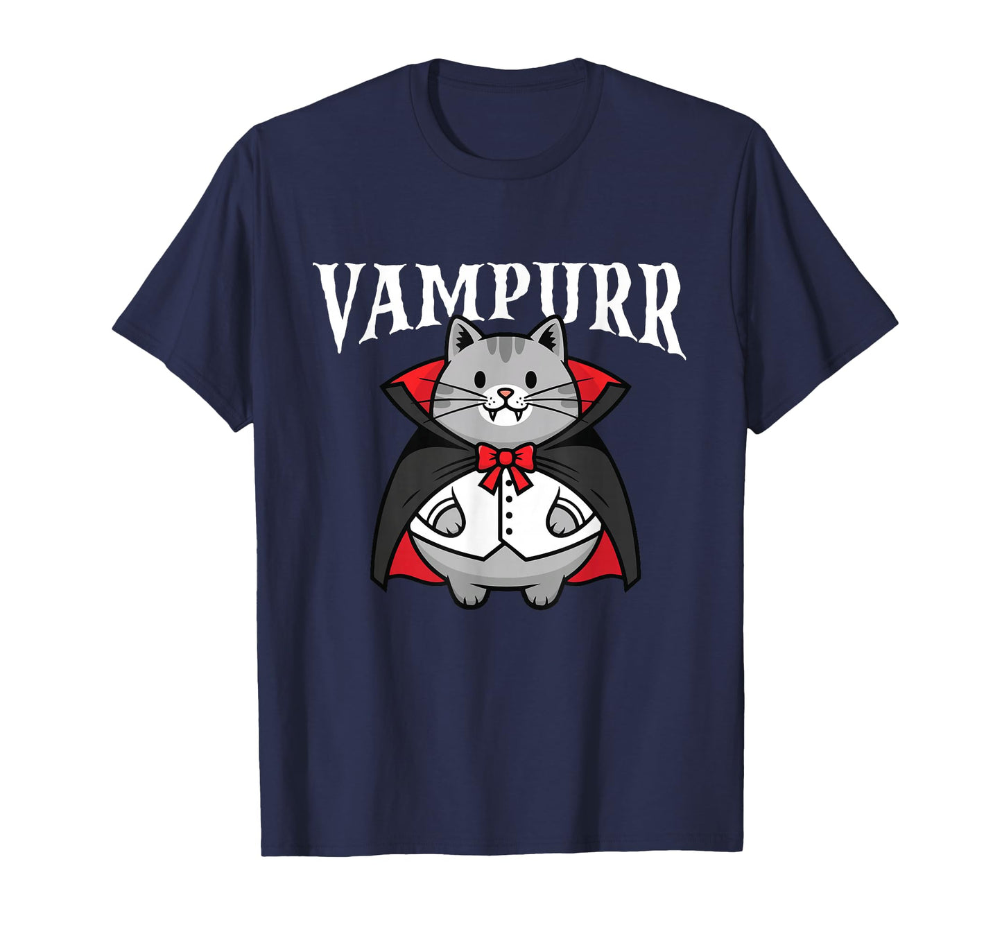Vampurr - Spooky Halloween Vampire Cat Lover T-Shirt