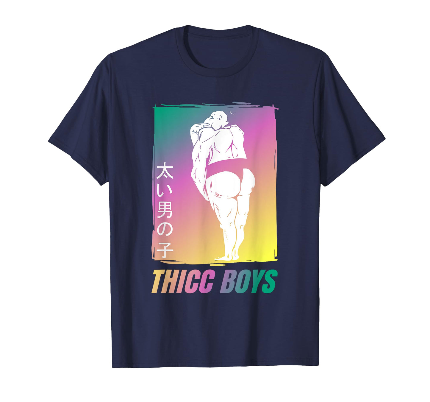 Funny Thicc Boys Squad Sumo T-Shirt for Anime Fans T-Shirt