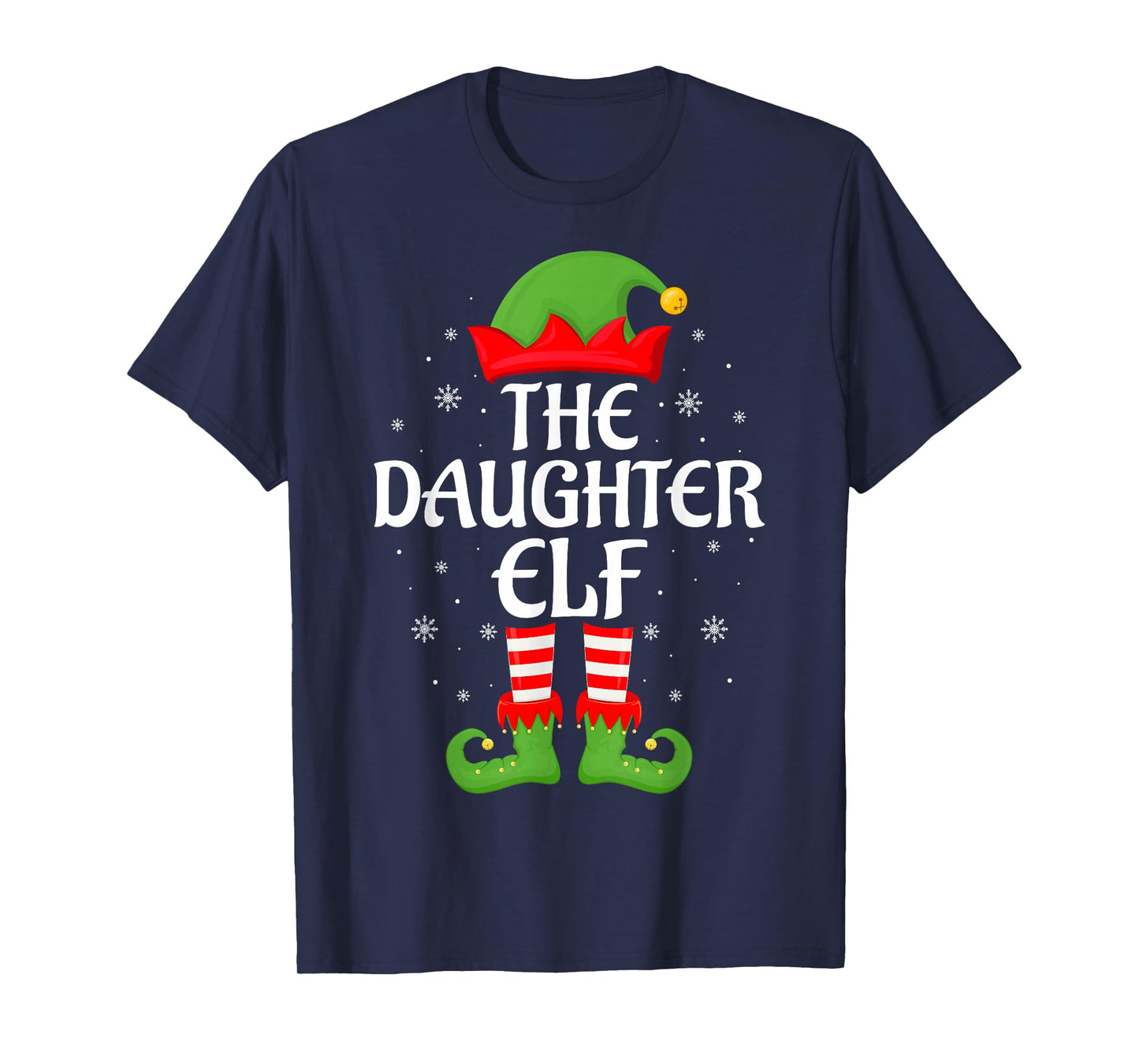 Daughter Elf Xmas Family Matching Elf Squad Christmas Girls T-Shirt