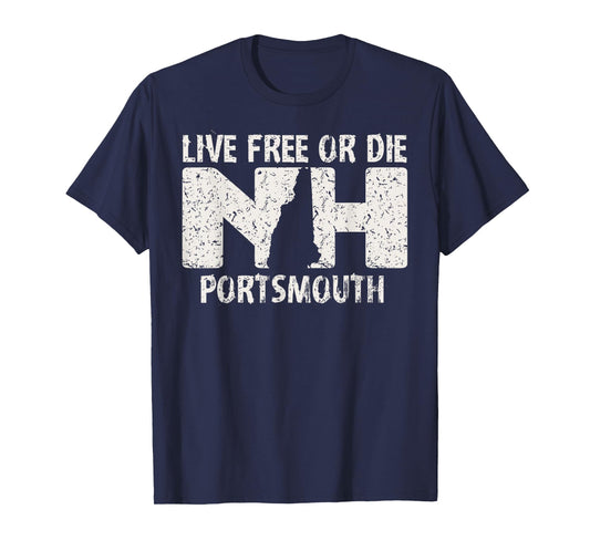 Portsmouth, NH Live Free or Die T-Shirt