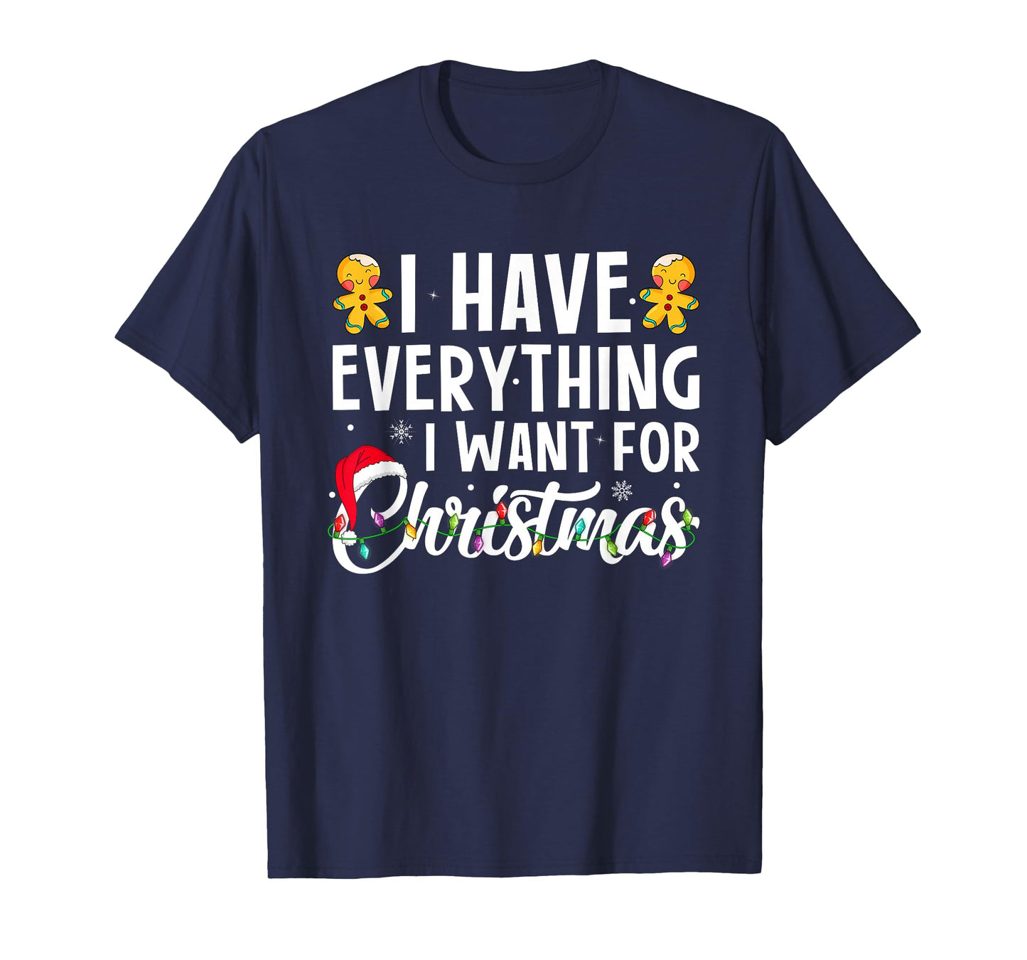 I Have Everything I Want for Christmas Funny Xmas Pajamas T-Shirt