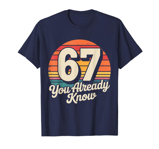 67 Meme Six Seven 6 7 Shirt Meme Funny Number Vintage T-Shirt