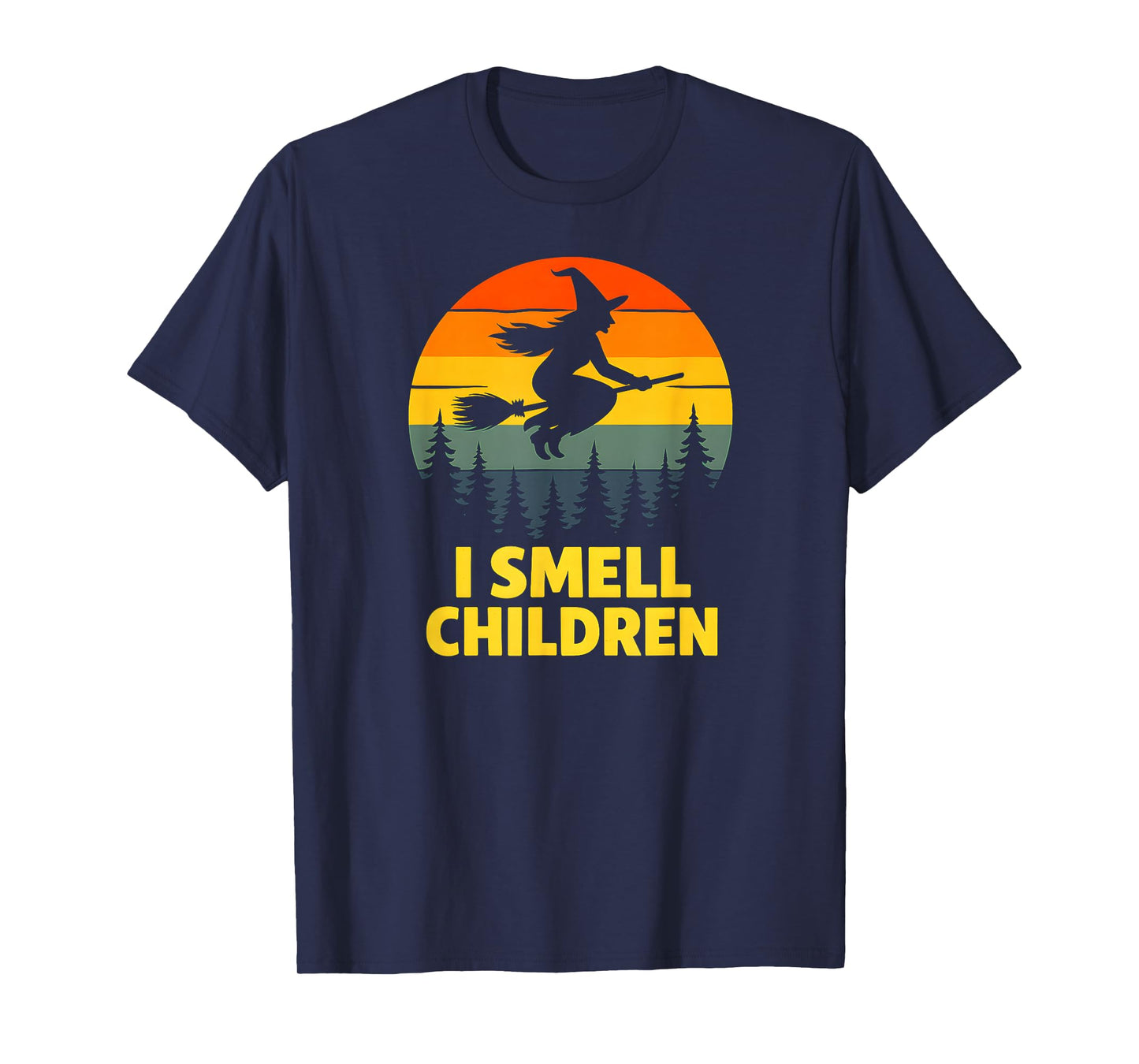 I Smell Children Witch Halloween Funny Vintage Sunset T-Shirt