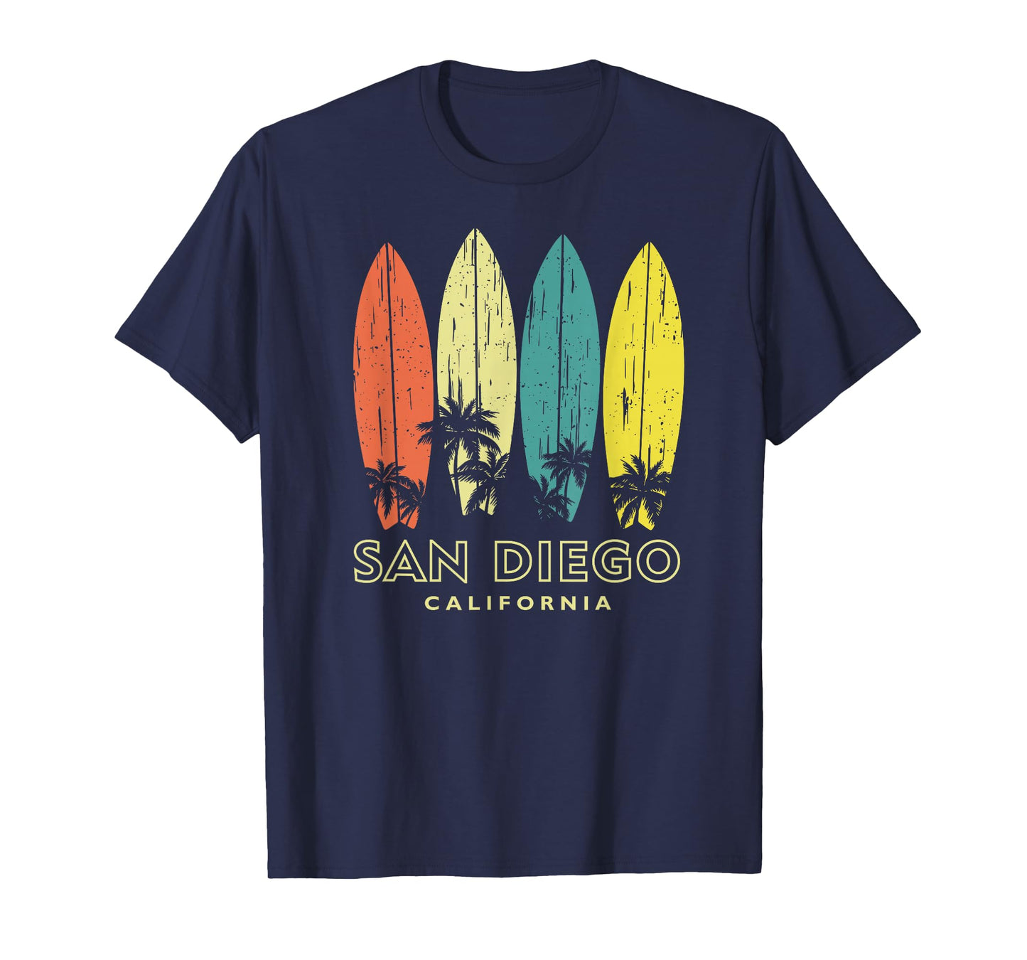 San Diego California Retro Surfboards Vintage Boys Girls T-Shirt