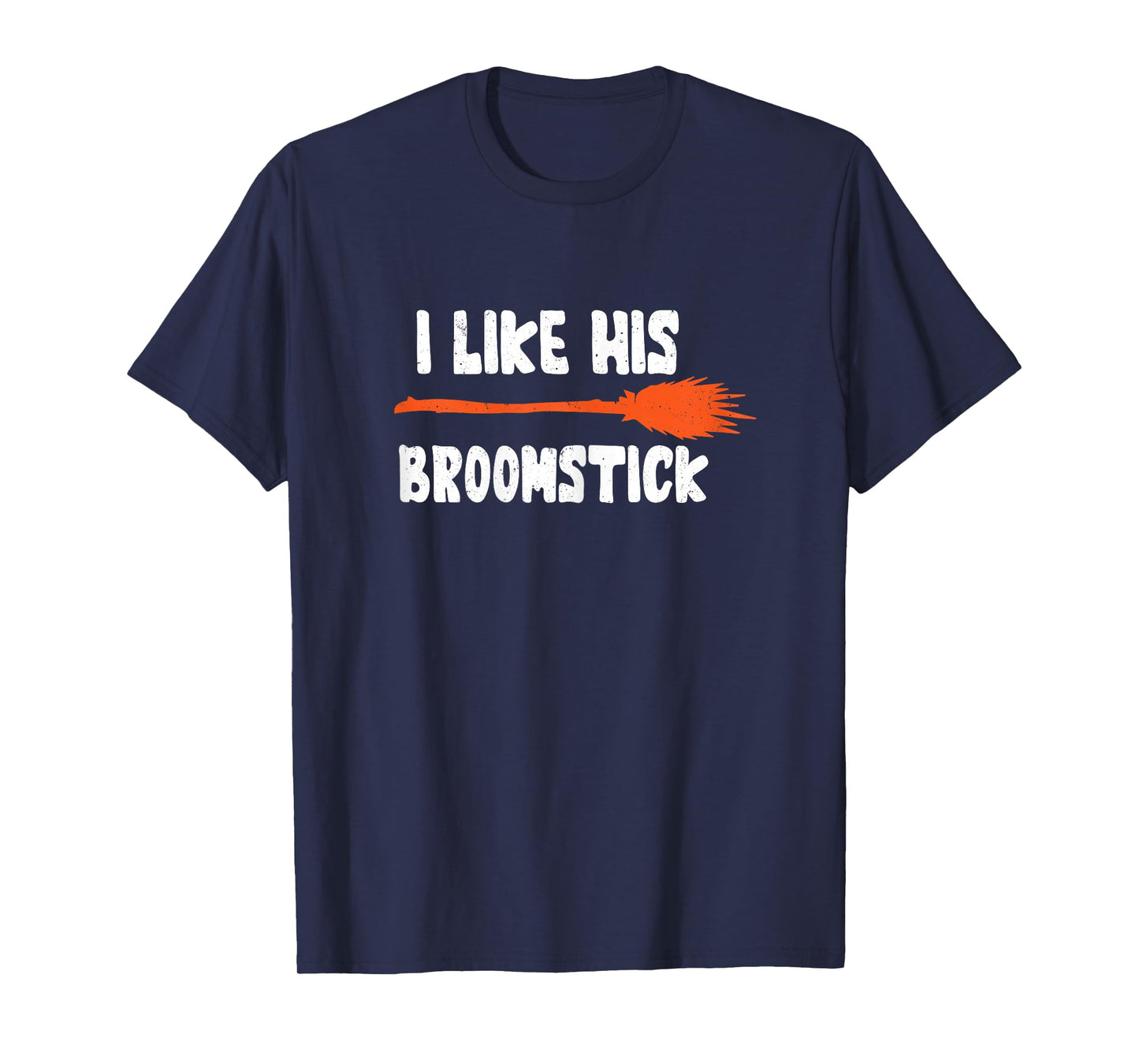I Like His Broomstick Funny Halloween Couple Matching T-Shirt