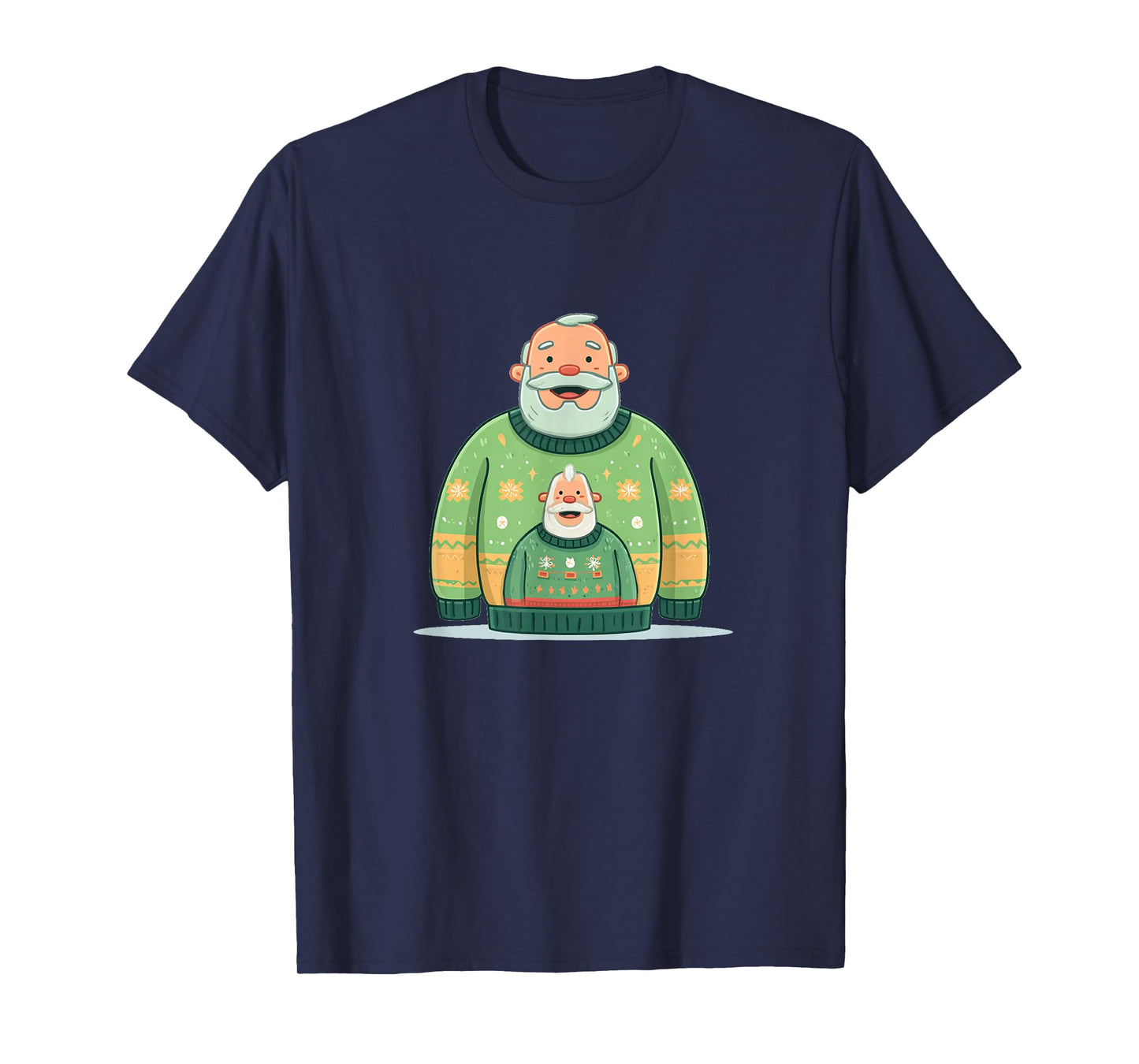 Funny Santa with Ugly Christmas Sweater T-Shirt