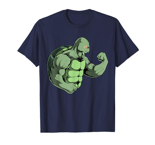 Tortoise Turtle Powerlifter Strongman Weightlifting Workout T-Shirt