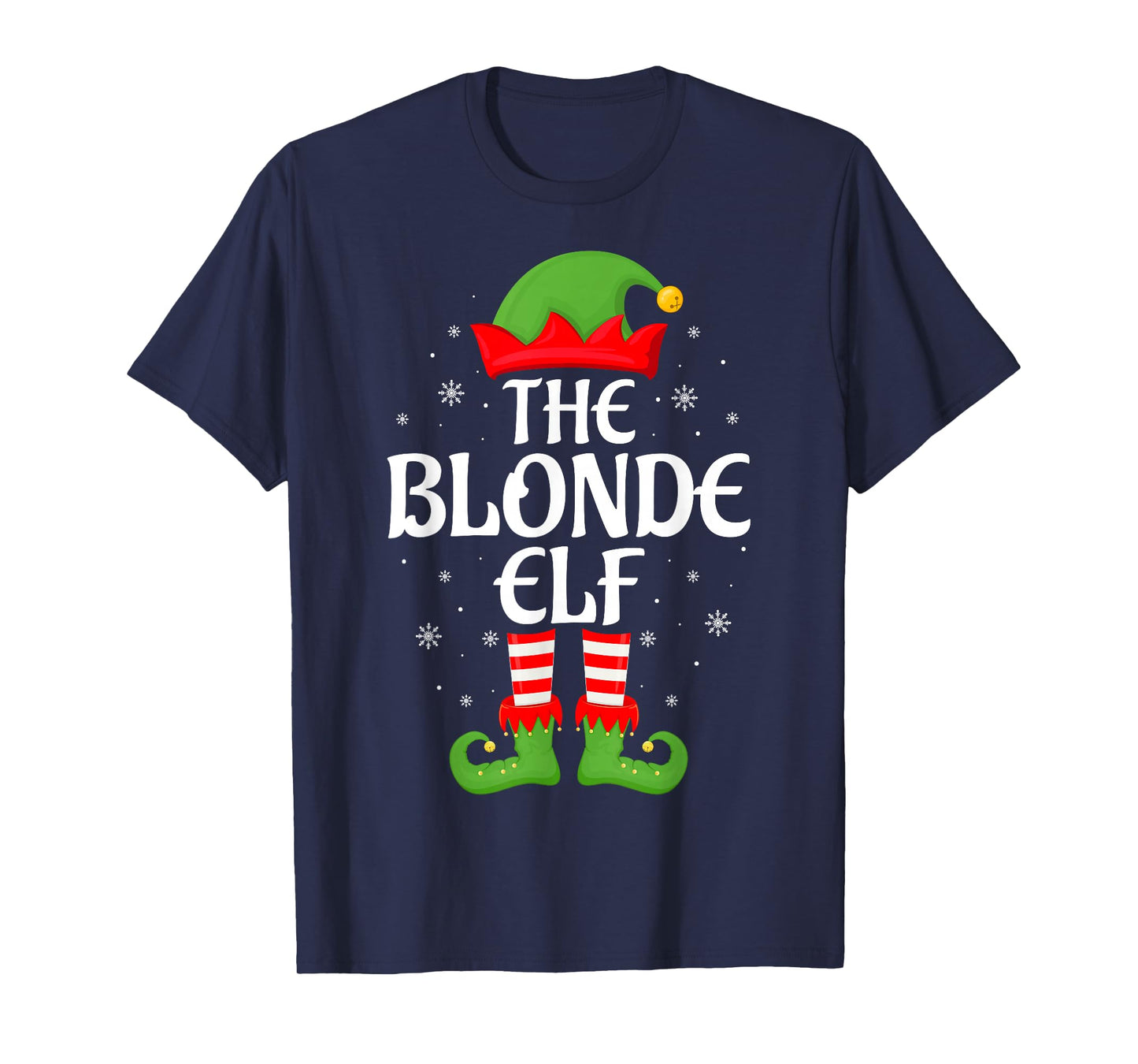 Blonde Elf Xmas Family Matching Elf Squad Christmas T-Shirt