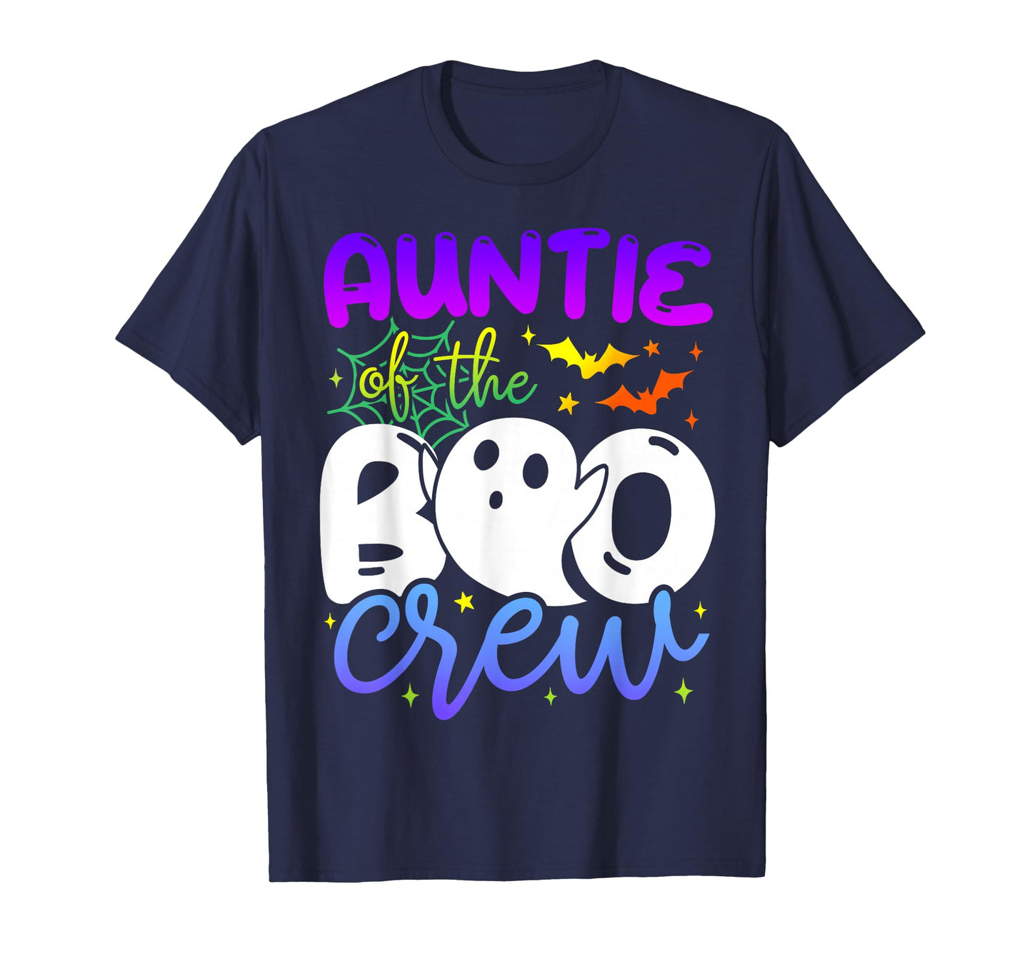 Auntie of Boo Halloween Crew Costume Boo Ghost Lover Family T-Shirt