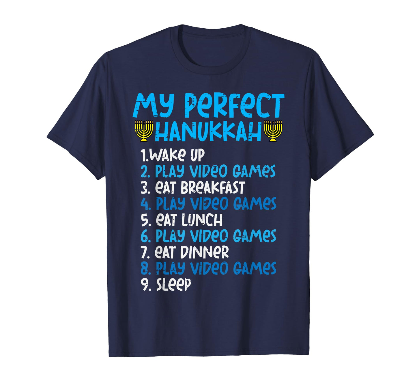 My Perfect Hanukkah Video Game Chanukah Jew Men Boys Kids T-Shirt