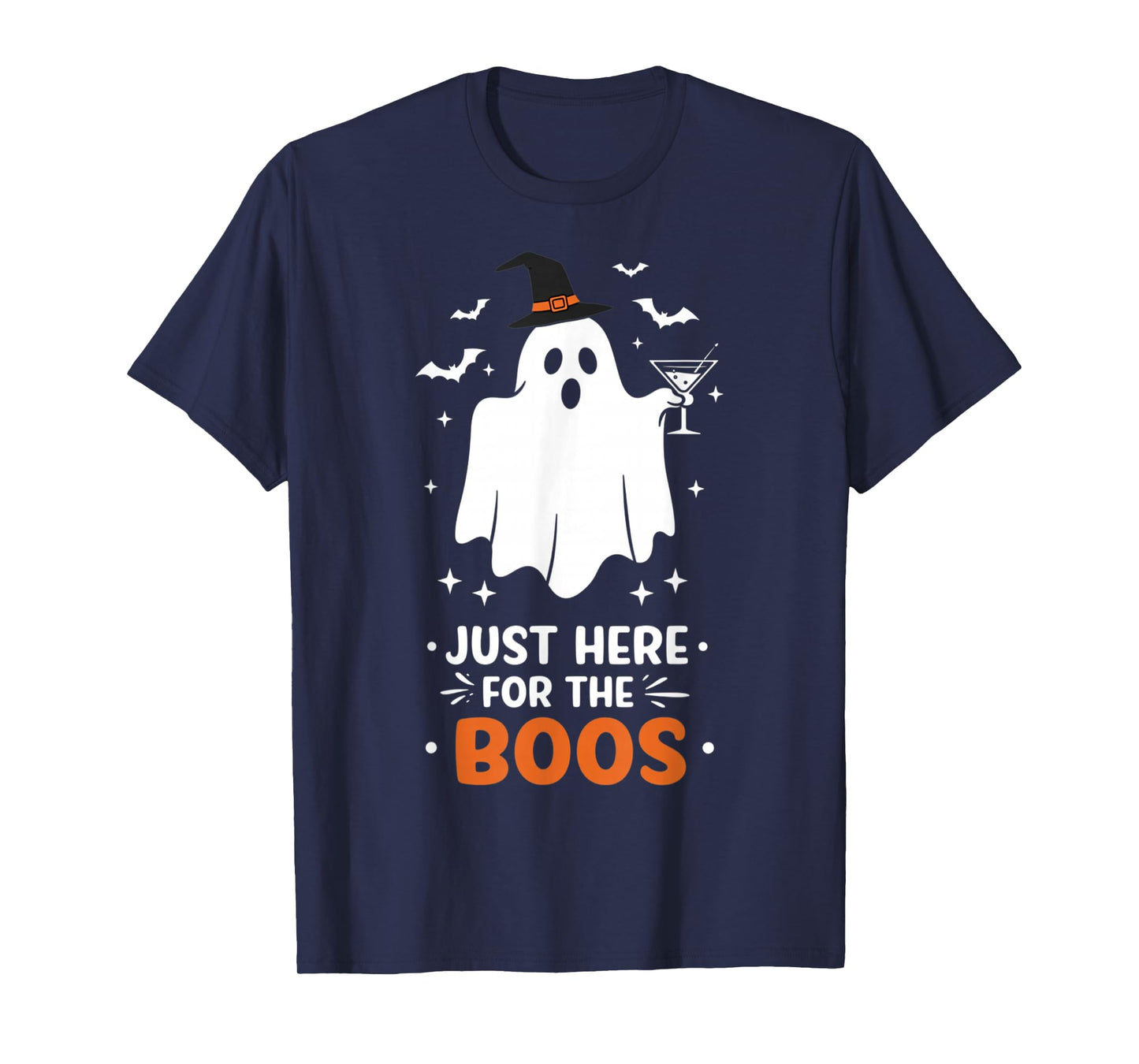 Just Here for The Boos Ghost Witch Hat Halloween Party T-Shirt