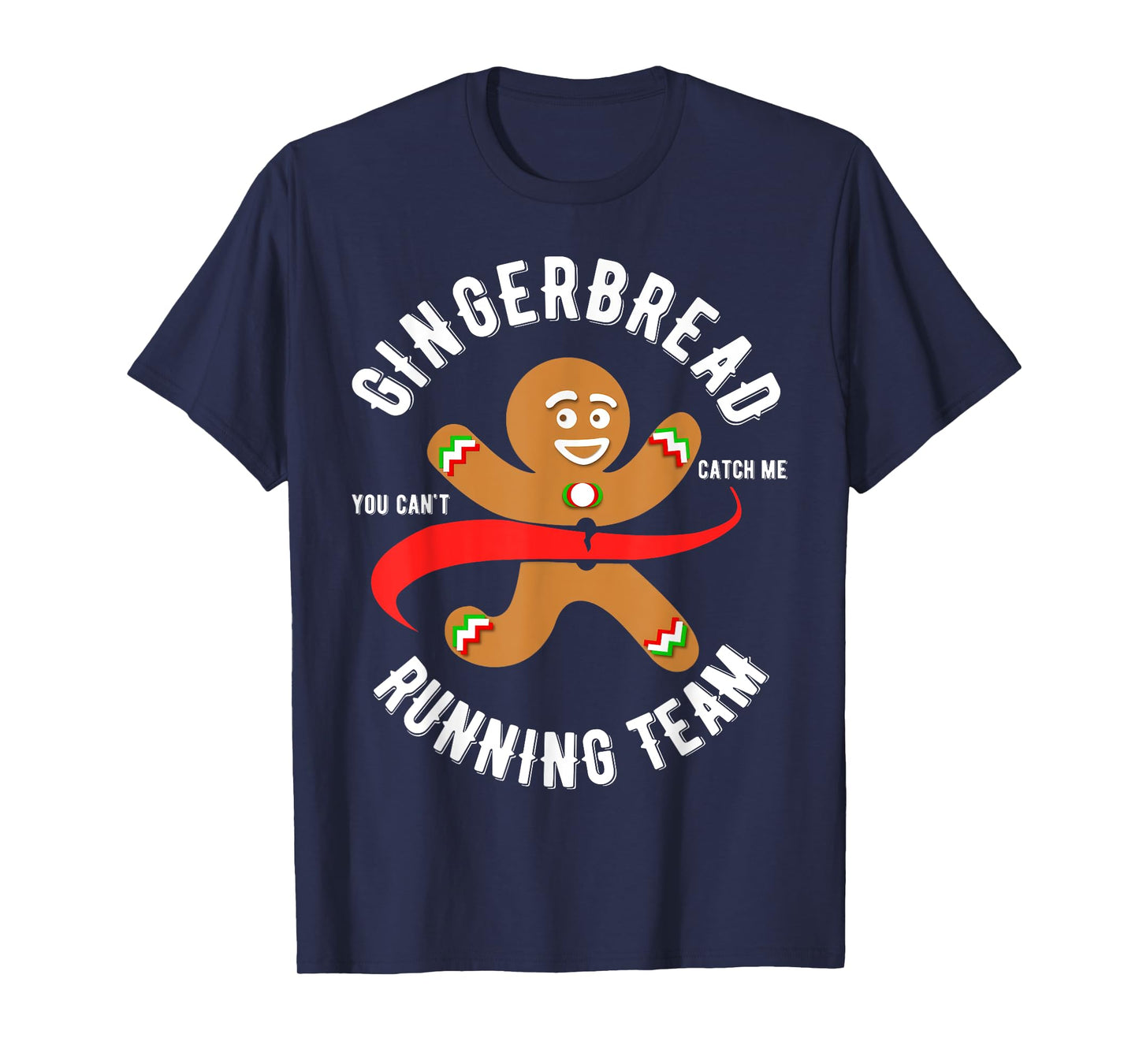 Gingerbread Running Team Xmas Cookie Christmas T-Shirt