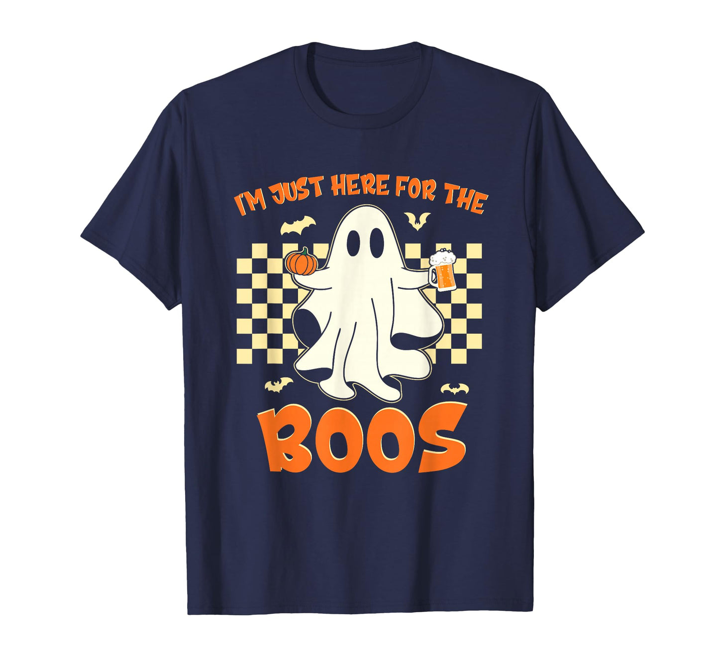 I'm Just Here for The Boos Funny Halloween Ghost Men Women T-Shirt