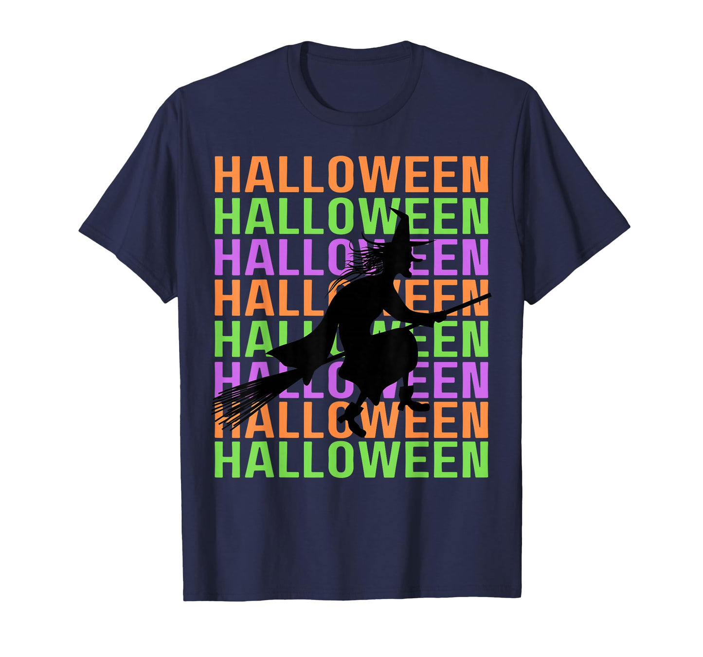 Funny Black Witch Halloween Costume Men Women Kid Girl Boy T-Shirt