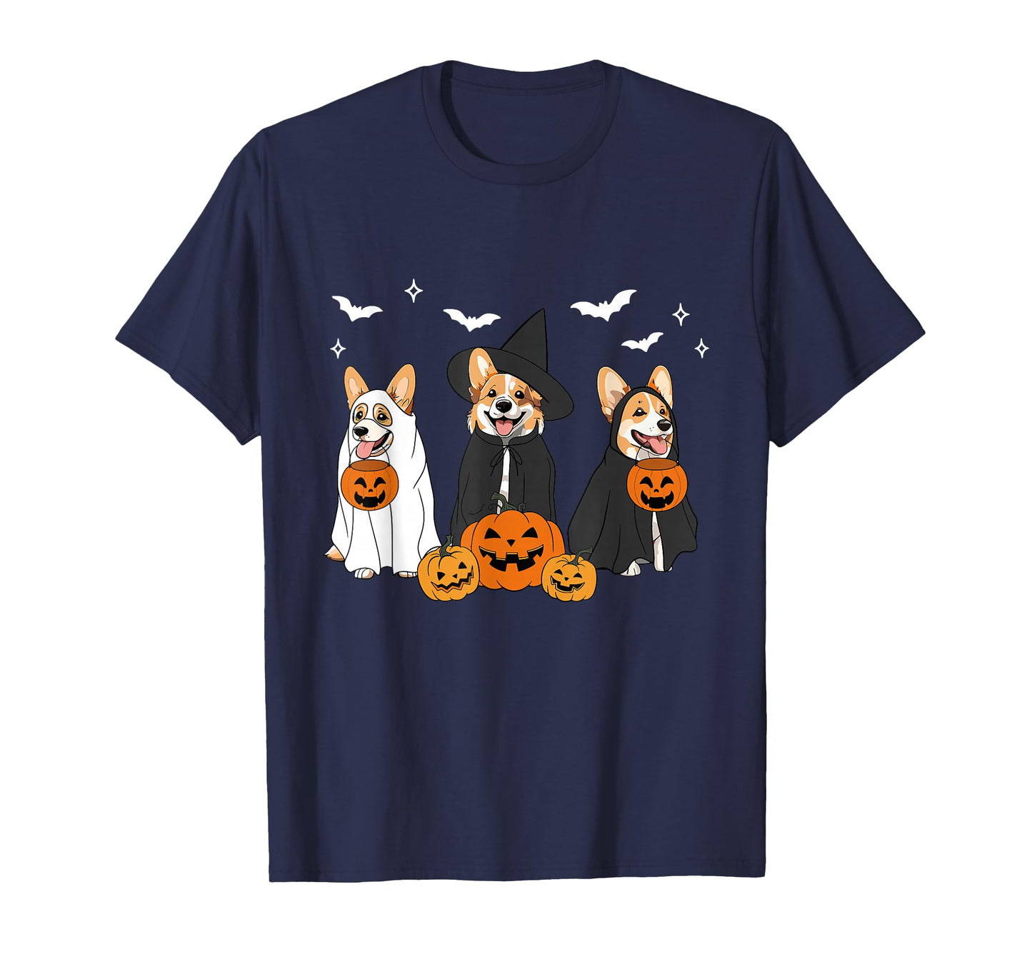 Witch Corgi Halloween Corgi Ghost Corgi Dog Mom Dog Lover T-Shirt