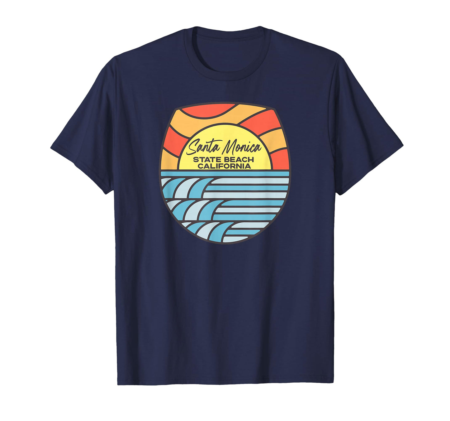Santa Monica State Beach California CA Lover Sunset T-Shirt
