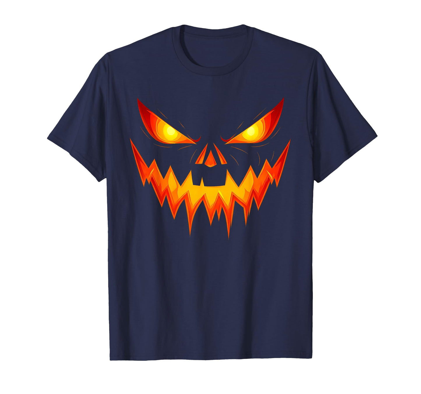 Scary Pumpkin Jack O Lantern Face Halloween Men Boys Kids T-Shirt