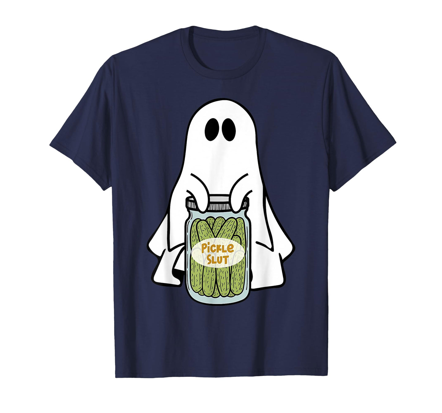 Pickle Slut Cute Ghost Vintage Canned Pickles Halloween T-Shirt