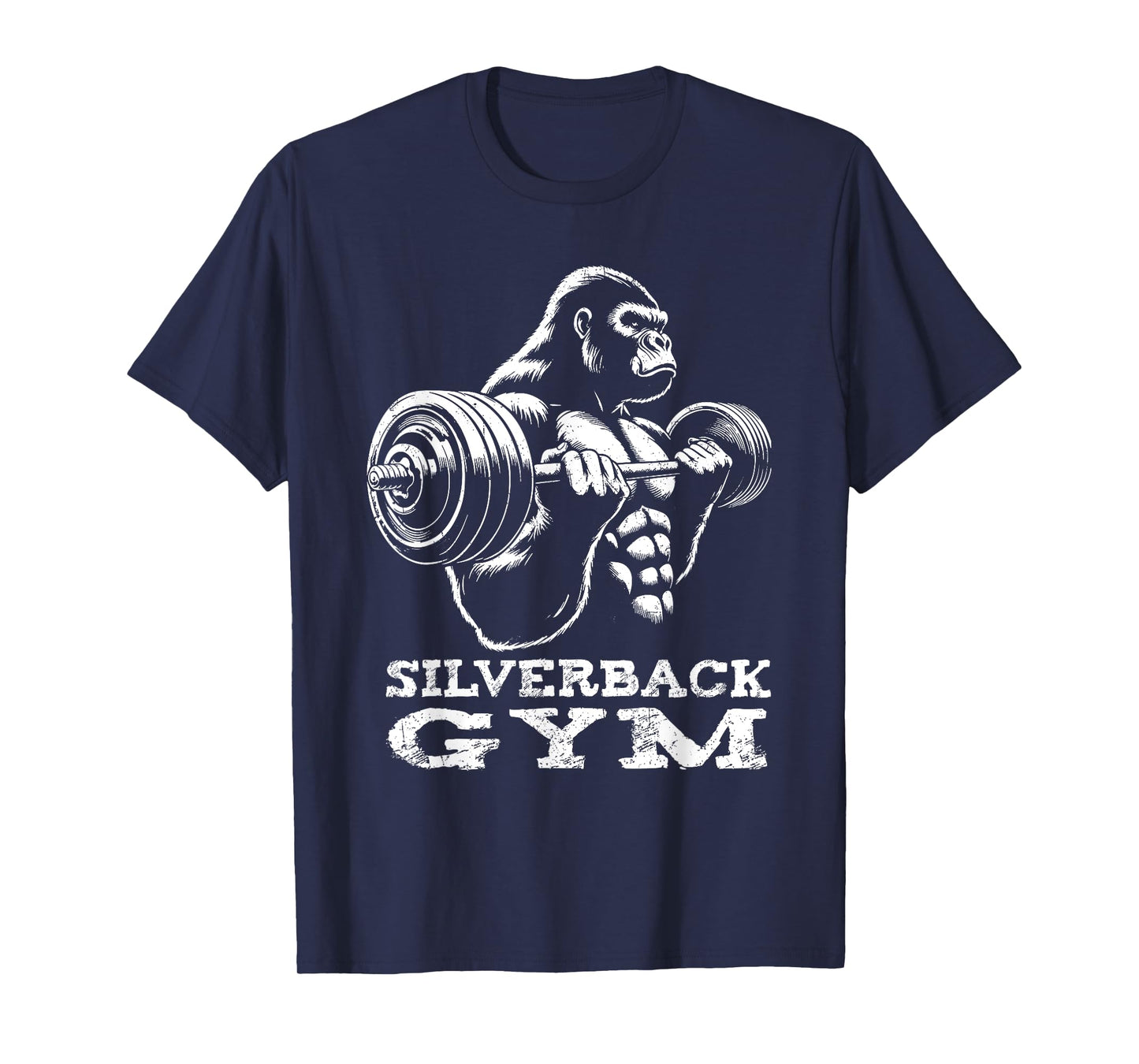 Silverback Gym Gorilla Weightlifting Workout Fitness Grunge T-Shirt