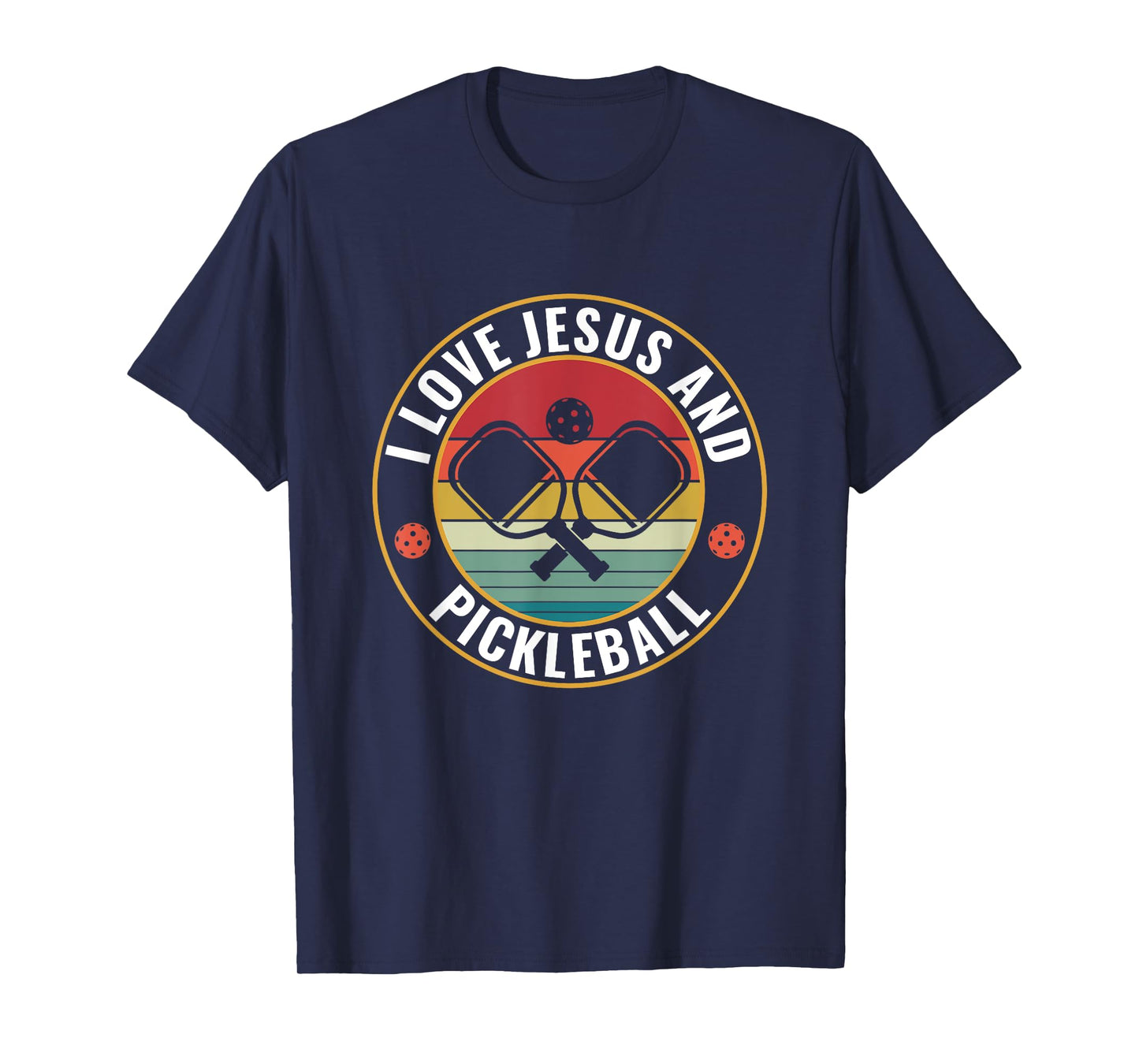 PicklebalI I Love Jesus and Pickleball Funny Quote T-Shirt