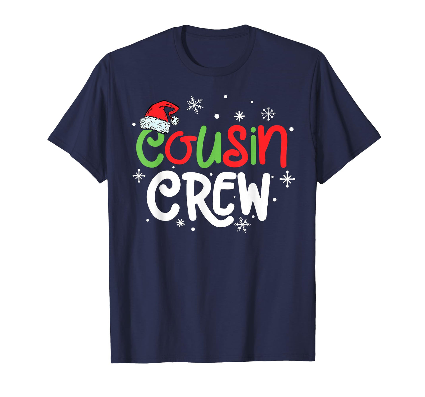Cousin Crew Santa Snowflake Christmas Xmas Pajamas Holiday T-Shirt