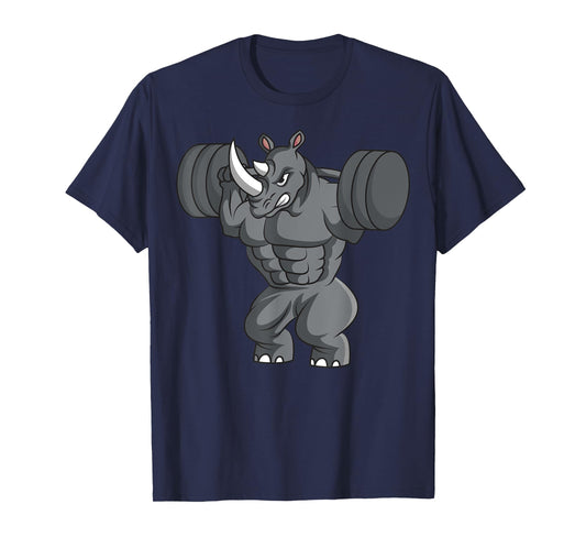 Rhino Weightlifter Rhinoceros Lover Wildlife Safari African T-Shirt