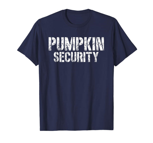 Halloween Dad Mom Daughter Adult Costume Pumpkin Security T-Shirt