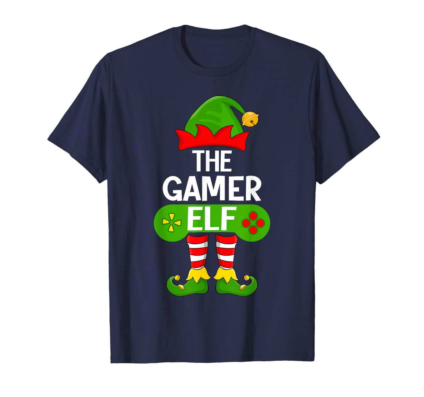 Gamer Elf Xmas Matching Family Elf Squad Christmas T-Shirt