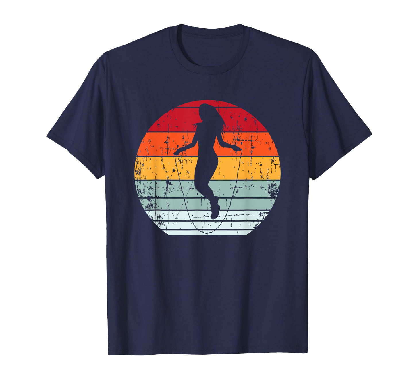Vintage Jump Rope Skipping Funny Fitness Gift For Men Women T-Shirt