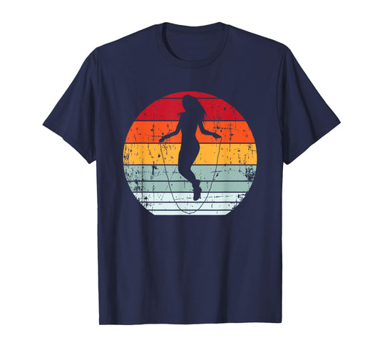 Vintage Jump Rope Skipping Funny Fitness Gift For Men Women T-Shirt