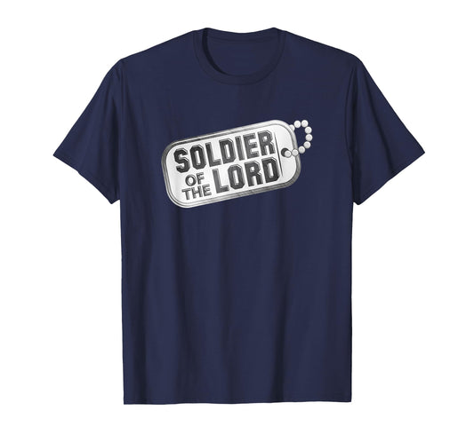 Servant of Christ Christian Faith Soldier for Jesus Dog Tag Men T-Shirt