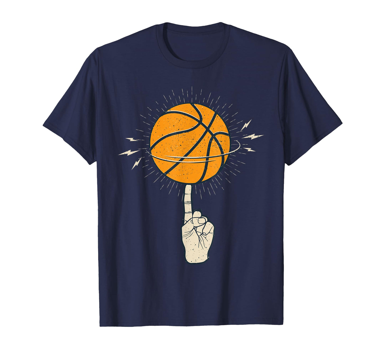 Cool Spinning Basketball On Your Finger Sport Graphic Design T-Shirt
