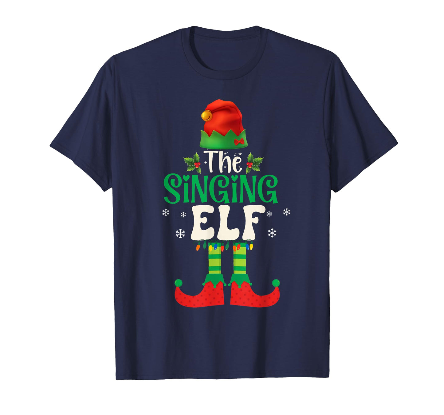 Funny The Singing Elf Group Matching Family Christmas 2025 T-Shirt