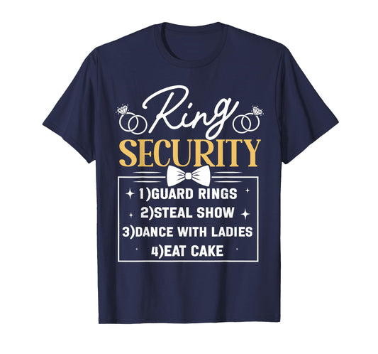 Kids Ring Security Ring Bearer Boys Wedding Party Marriage T-Shirt