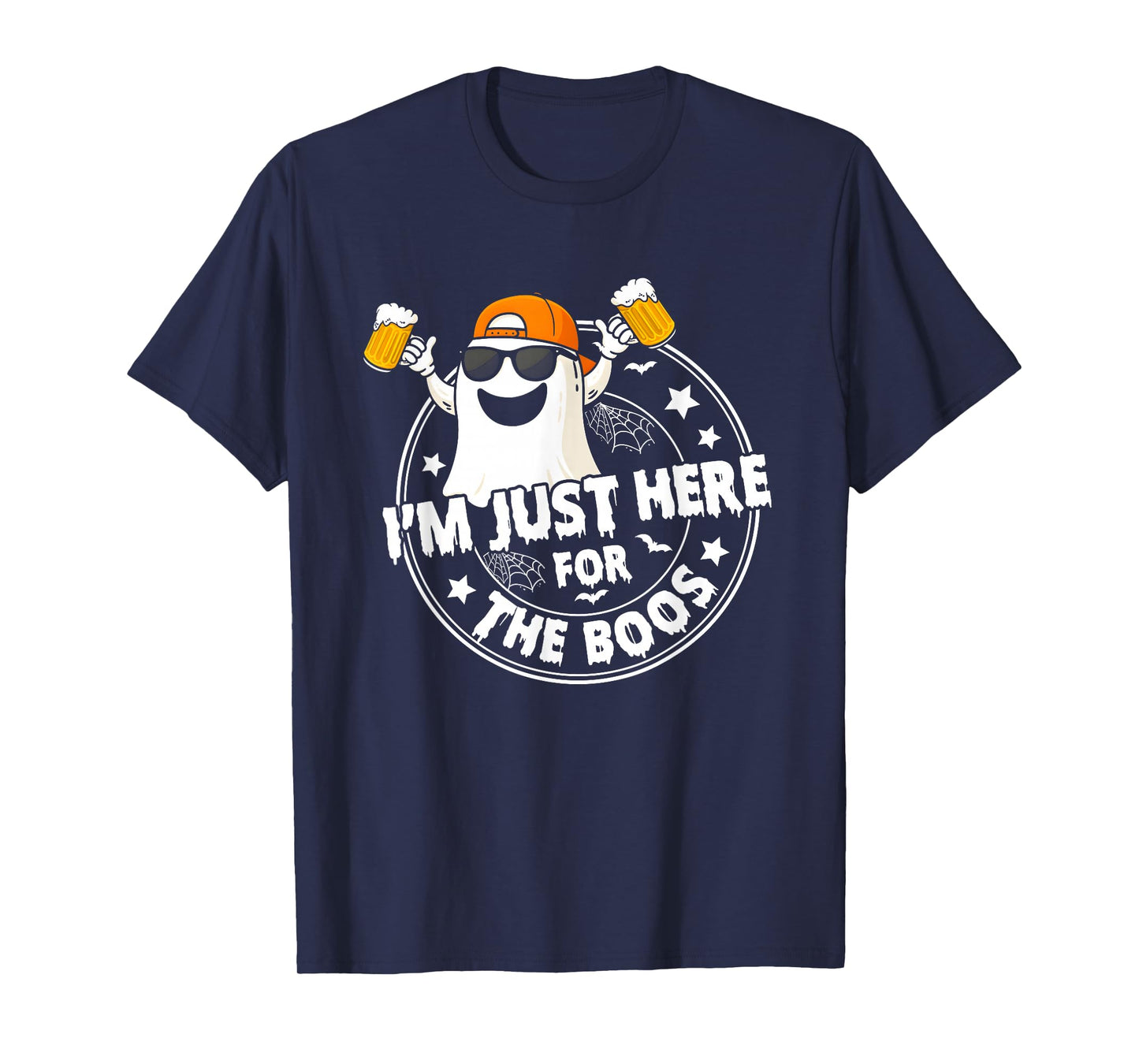 I'm Just Here for The Boos Funny Halloween Ghost Men Women T-Shirt