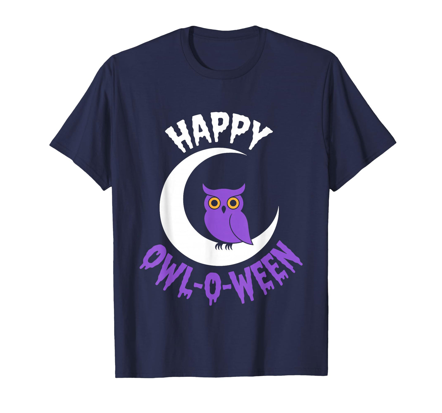 Happy Owl-O-Ween Cute Funny Owl Witch Hat Halloween T-Shirt