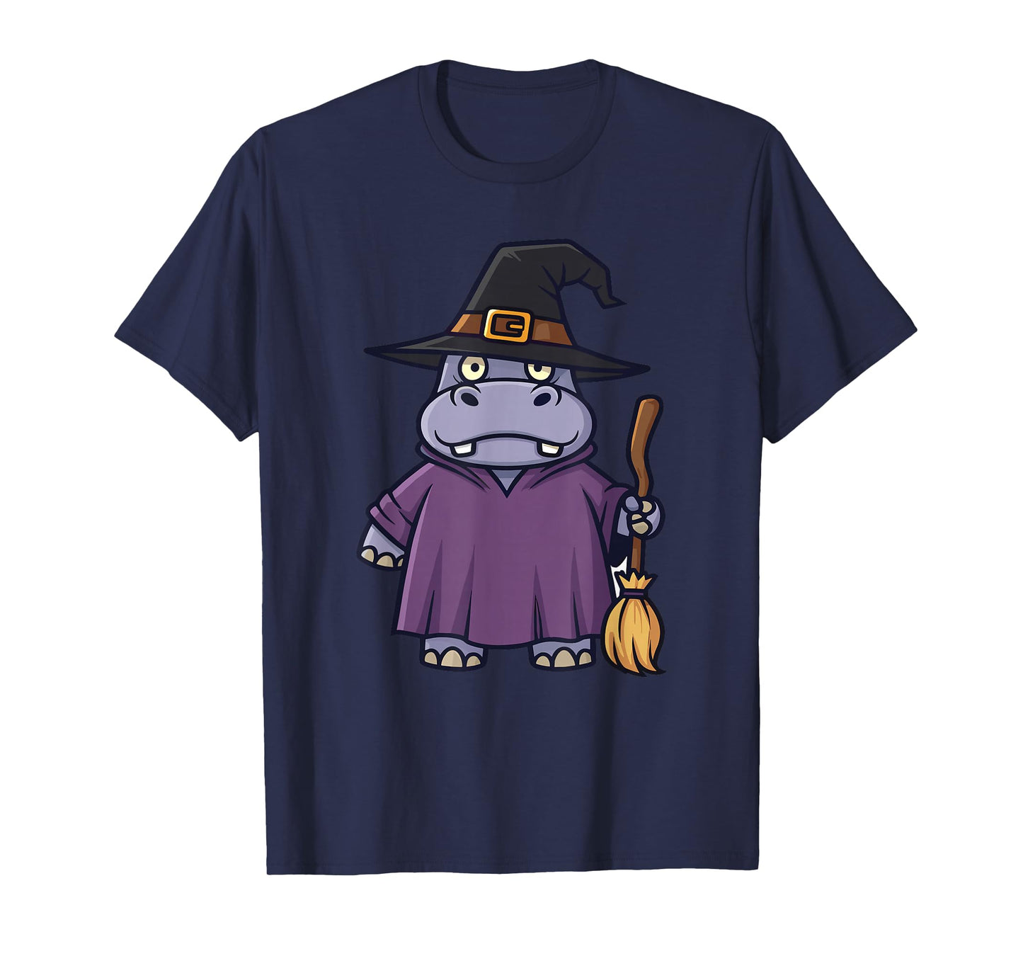 Funny Hippo Witch Halloween Costume Kids Boys Girls T-Shirt