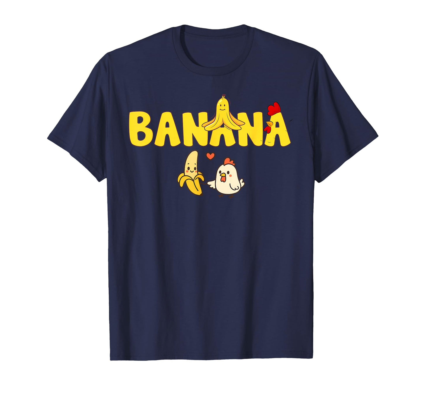 Funny Chicken & Banana Halloween Couples Family Costume 2025 T-Shirt