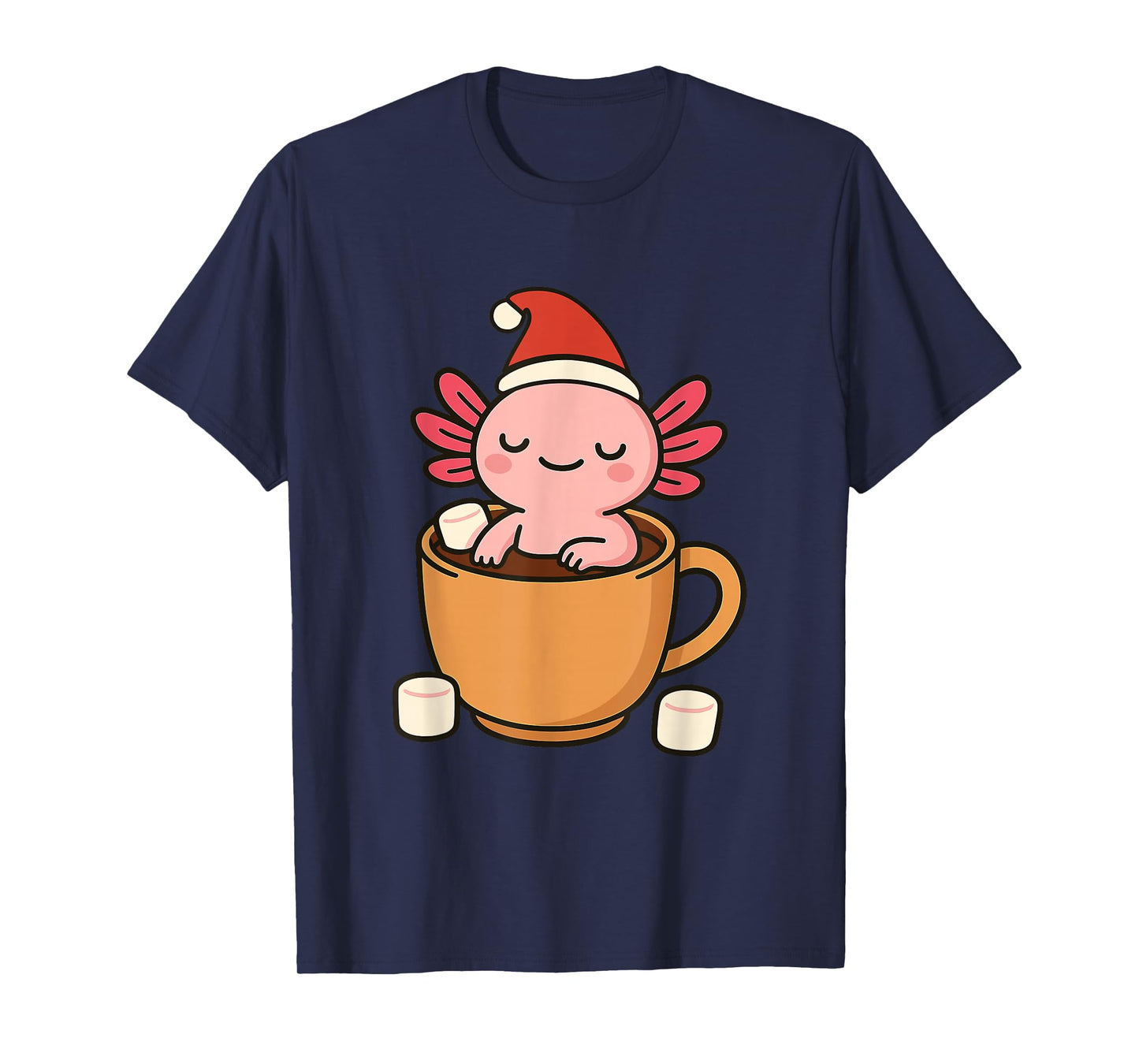Cozy Christmas Axolotl Mug Holiday T-Shirt
