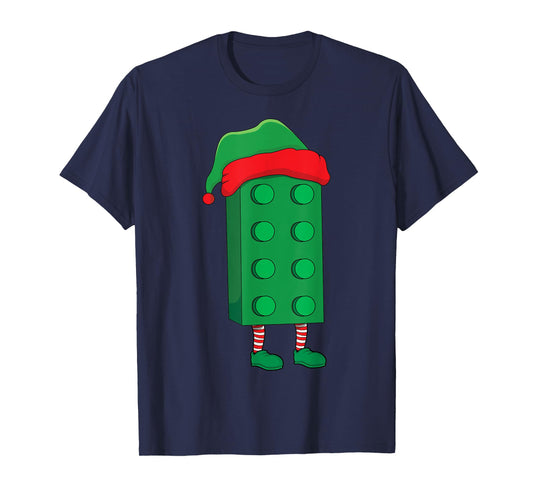 Elf Block Building Builder Brick Master Builder Christmas T-Shirt
