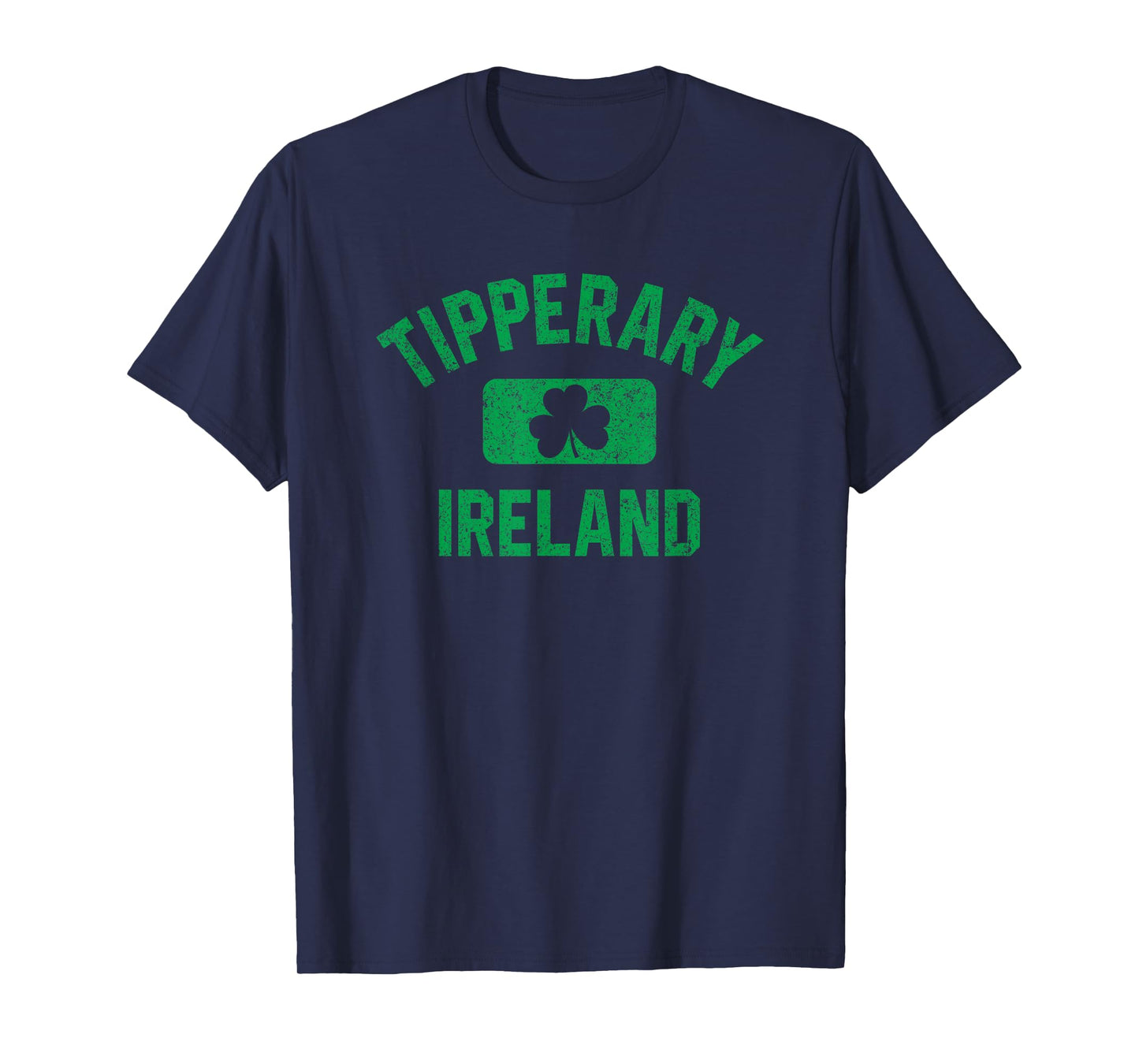 Tipperary Ireland Gym Style Distressed Green Print T-Shirt
