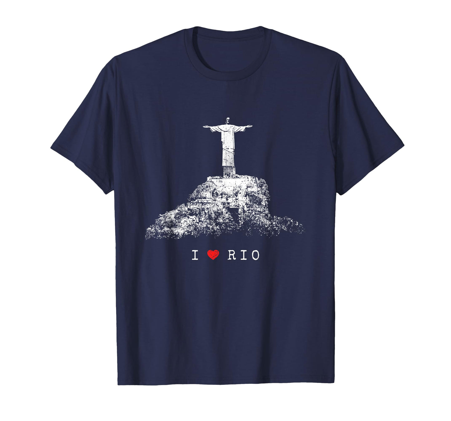 Rio de Janeiro Skyline Statue of Jesus Christ Brazil Love T-Shirt