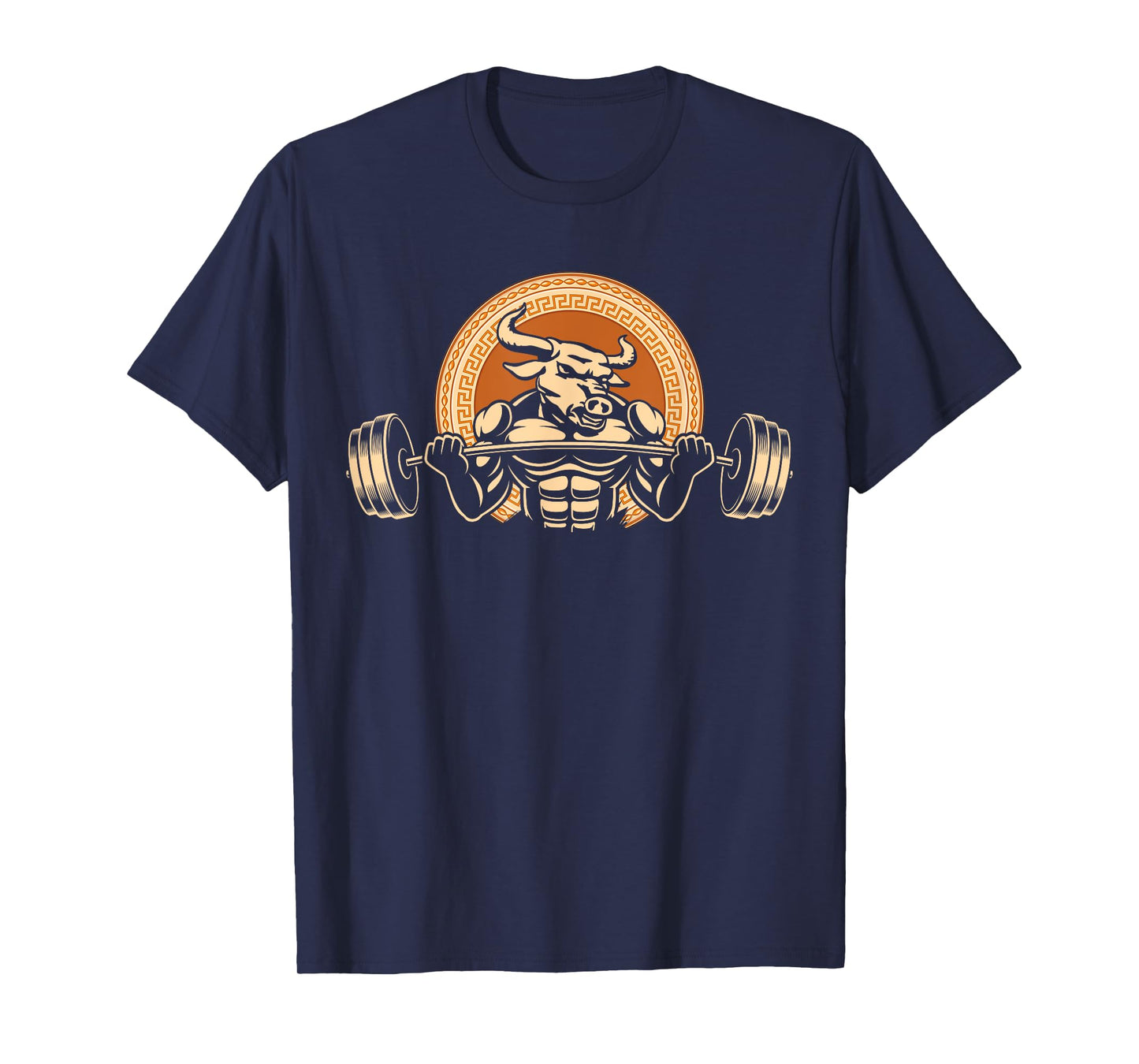 Minotaur Lifts Weights, Fitness Workout at Gym - Minotaur T-Shirt